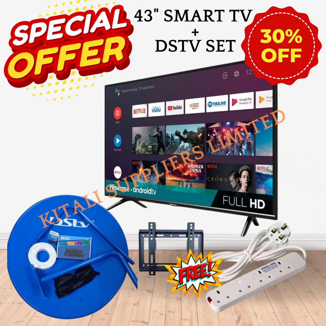43 inch smart tv with dstv set