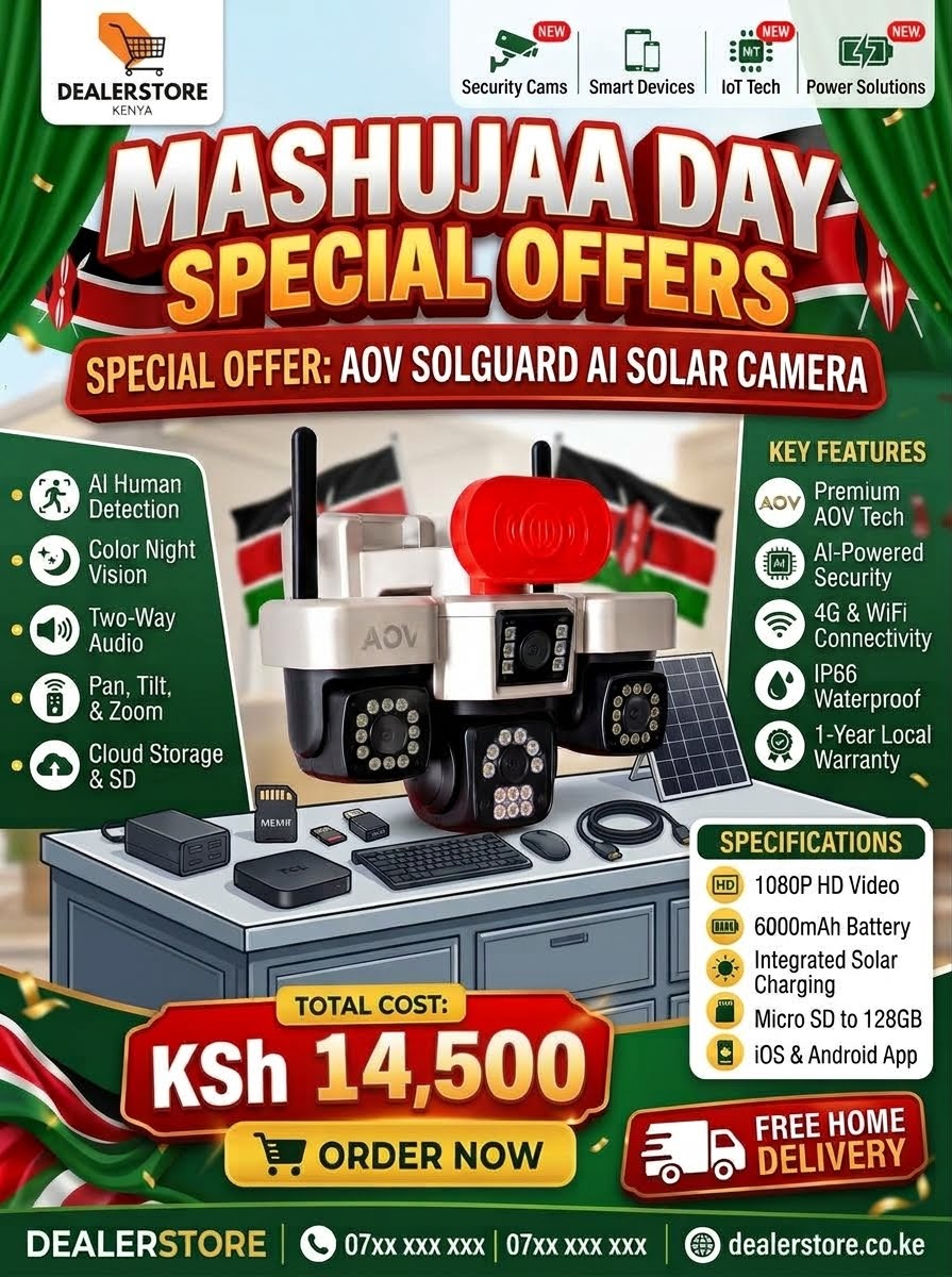 AOV SolGuard AI Solar Camera | Mashujaa Day Special Offer