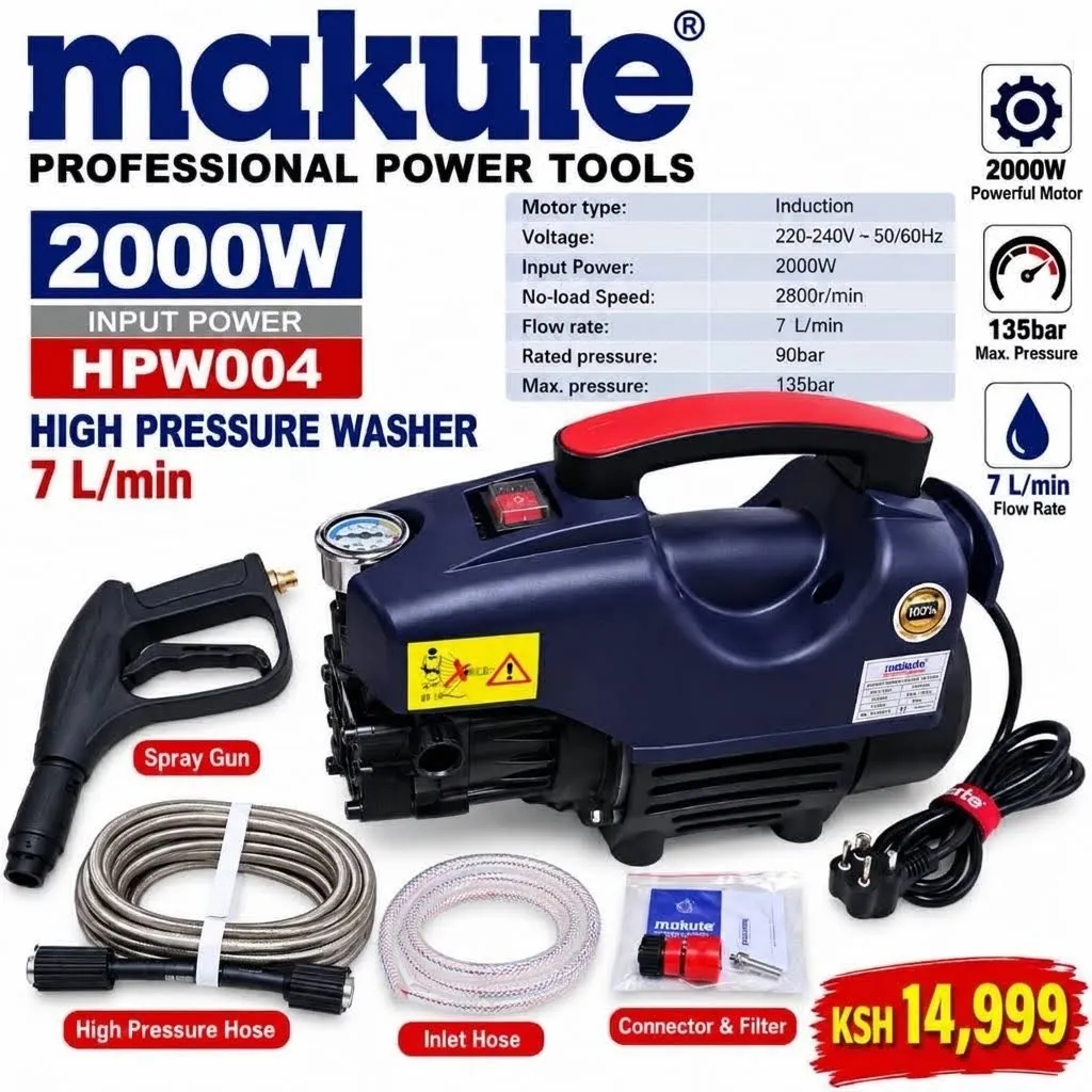 Makute 2000W Professional High-Pressure Washer