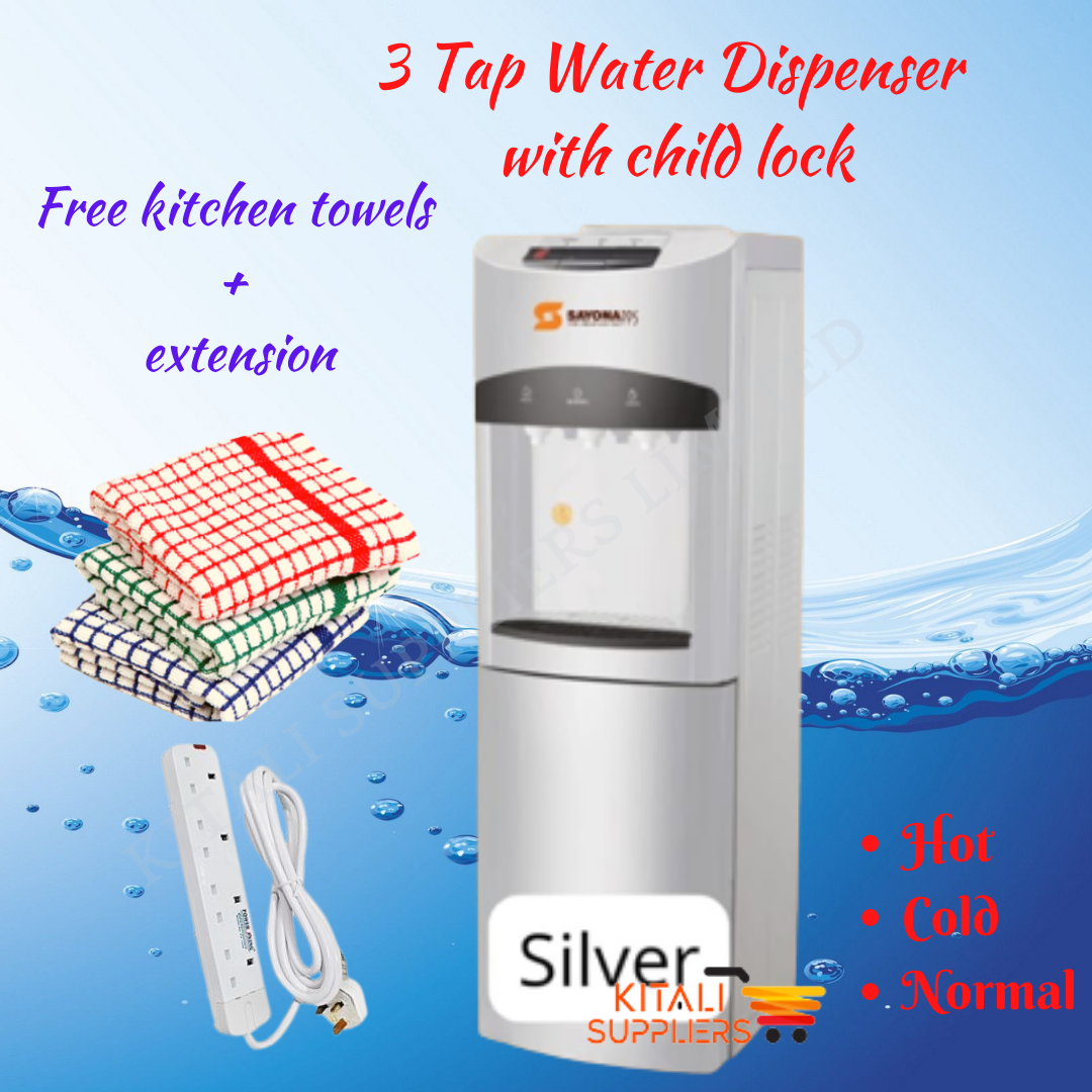 Sayona 3 Tap Water Dispenser + Free Extension And Kitchen Towel