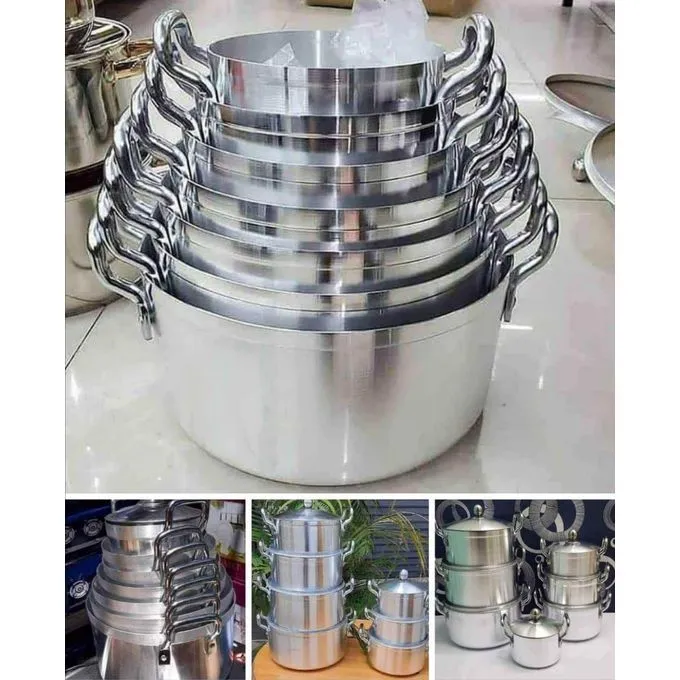14pcs Stainless Alluminium Cookware Pot Sufuria Set