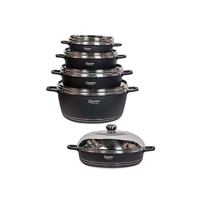 Dessini 10 Pcs Non-Stick Cooking & Serving Pots & Pans