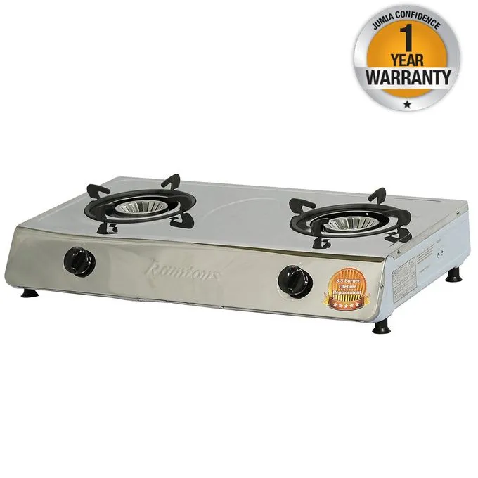 Ramtons RG/544 - Stainless Steel Table Top 2 Burner Gas Cooker