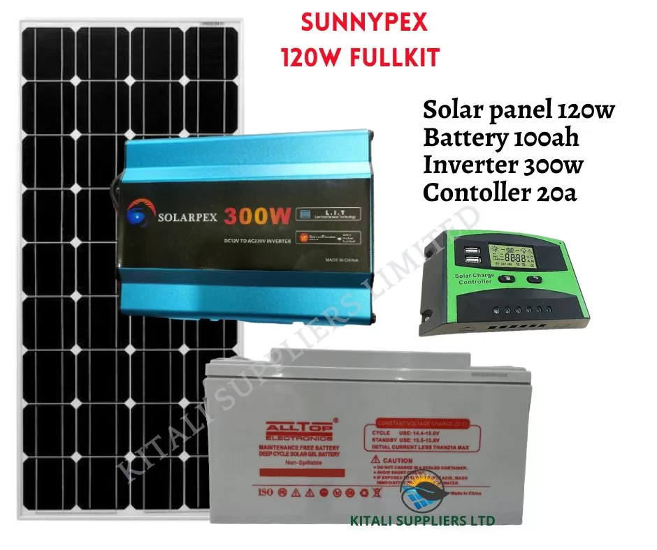 Sunnypex 120W affordable home use solar fullkit