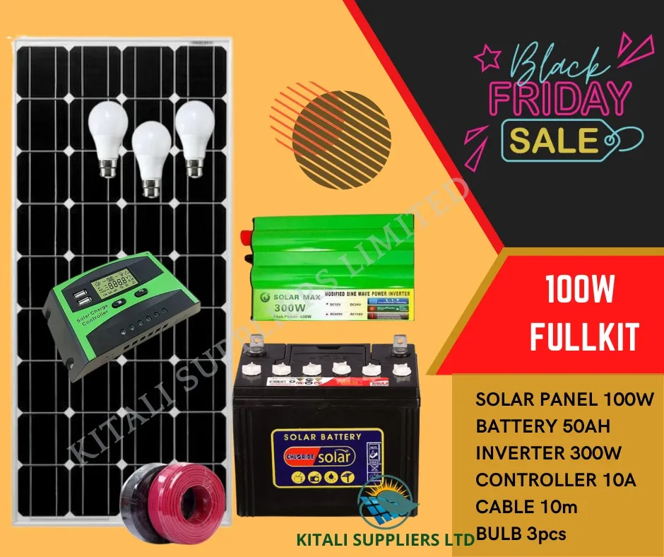 commercial solar fullkit 100w