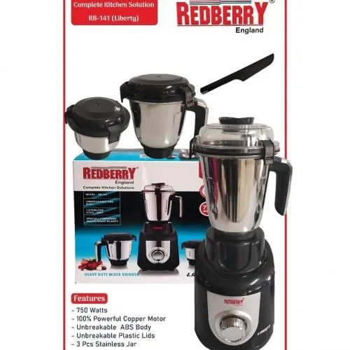 Redberry 3 In 1 Heavy Duty Blender 750W Mixer Grinder