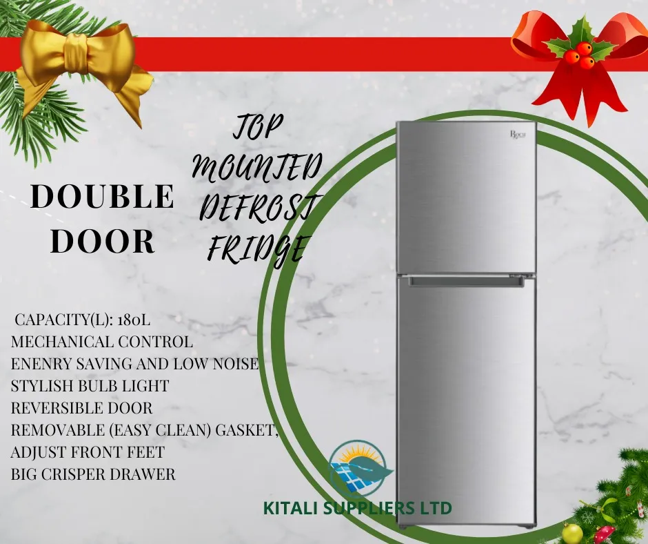 Roch RF-180-DT-B Double Door Refrigerator - 180 Litres