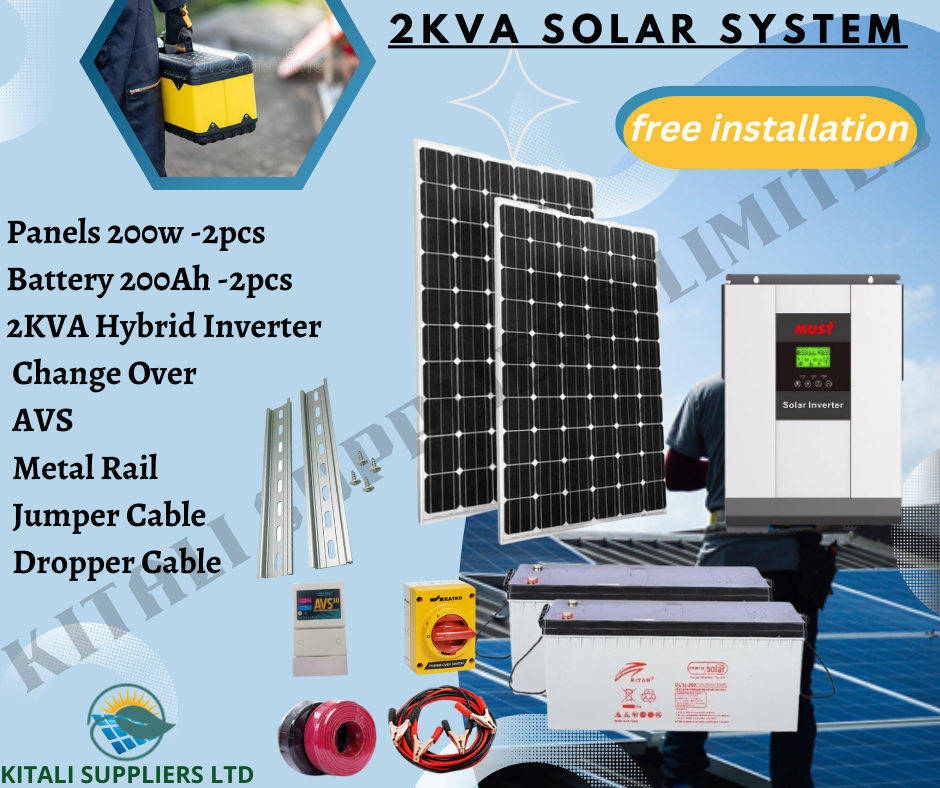Solarmax 2KVA Solar Back Up System With Hybrid Inverter
