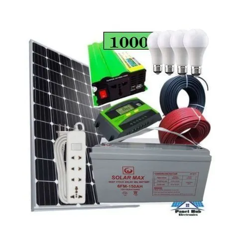 Phoenix 300W Solar Panel Full Kit + 200AH Battery + 30AH Solar Charge Controller + 1000W Inverter + 4 DC Bulbs + Extension + 10M Cable