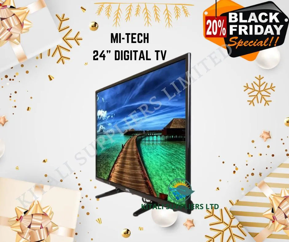 Mi-Tech 24'' Inch Led Digital TV USB And HDMI DVB-T2