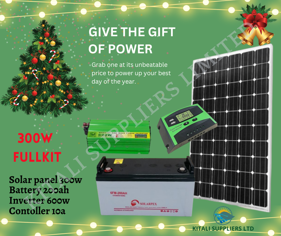 330w Solar Fullkit Monocrystalline Panel &amp; Gaston Battery