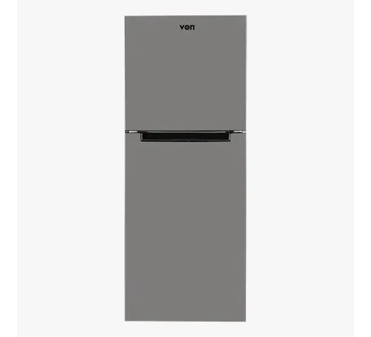 Von VART-27NHS Double Door Fridge 216L - Silver by Von