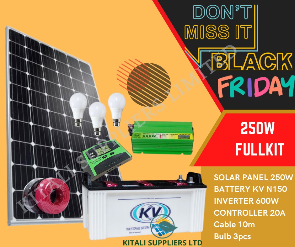 250w solar fullkit plus 150ah battery
