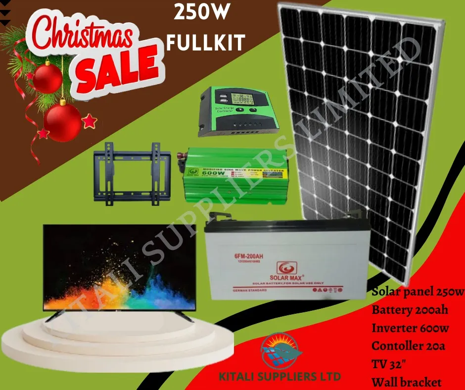 SUPER SPECIAL SMART SOLAR FULLKIT 250W + FREE 32" DIGITAL LEDTV