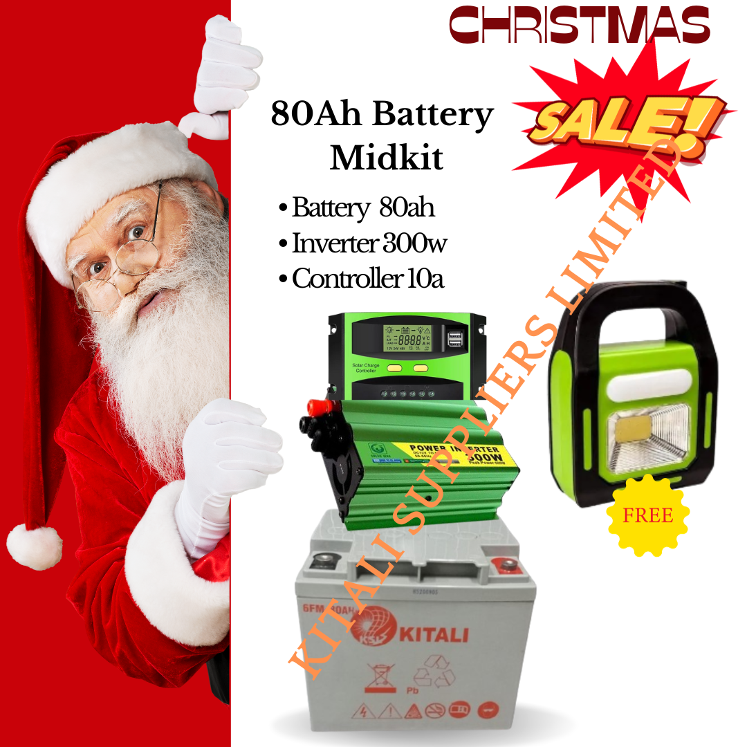 70ah Battery Midkit  with free solar torch