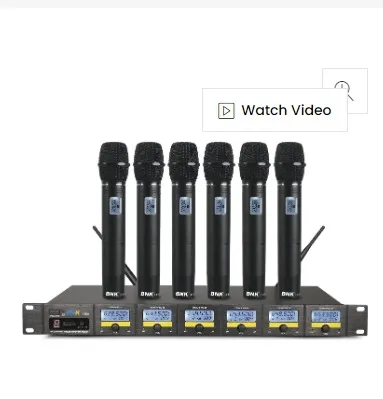 BNK X85 UHF Pro Wireless Microphone System 6 Mics in one