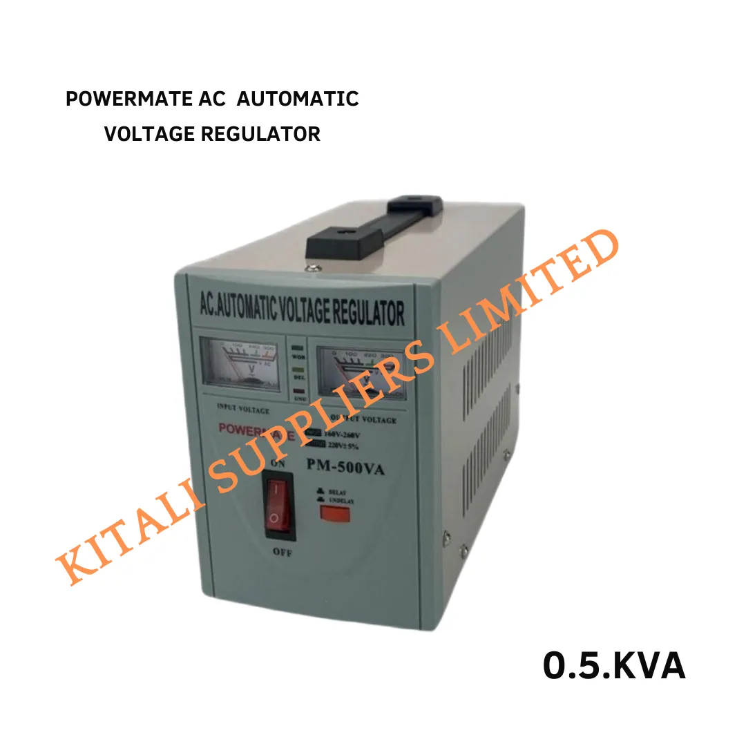 Power mate 500VA Automatic Voltage Regulator (0.5KVA) Gray