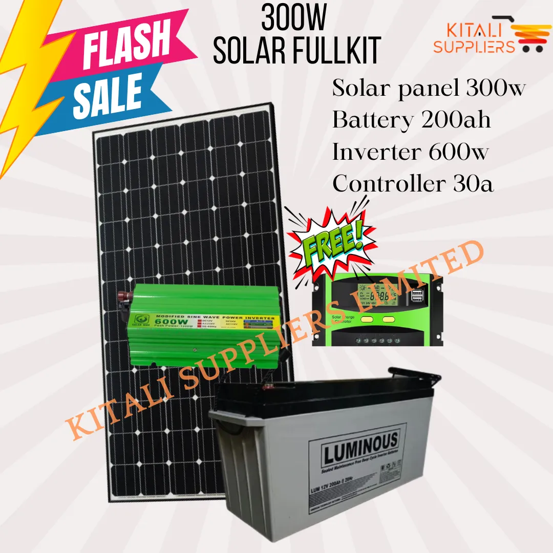 Solar fullkit 300w with luminous battery 200ah na