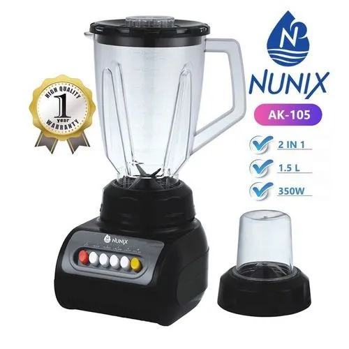 Nunix Blender 2 In 1 Grinding Machine With Durable Motor 1.5Liter
