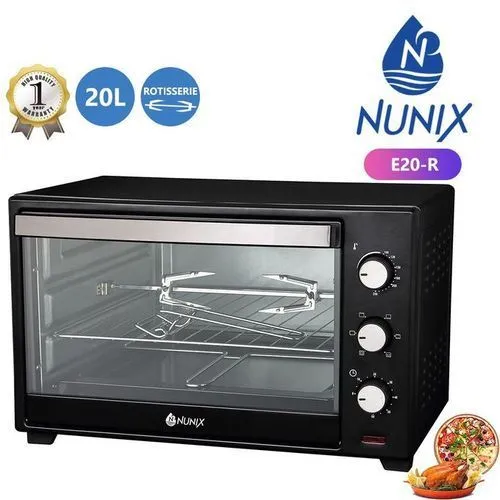 Nunix 20L Electric Rotisserie Oven, 1280W