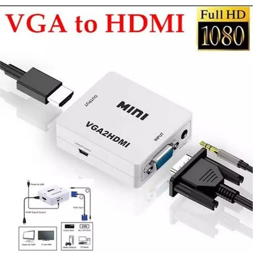 VGA To HDMI Converter Adapter Cable With Audio