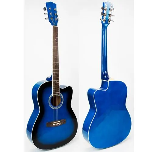 Medium Sized Acoustic Guitar 38 Inch Blue