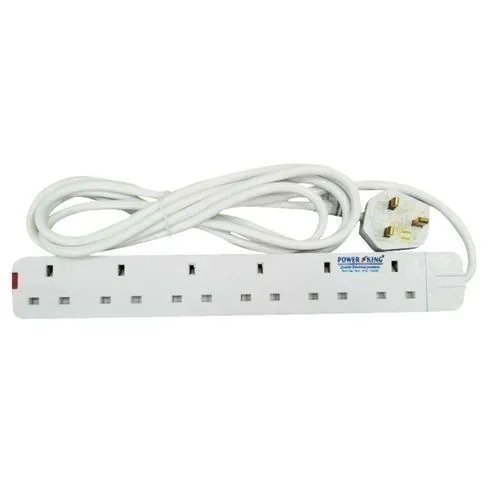 Power King >6 Outlet Power Extension Cable > 6 Way