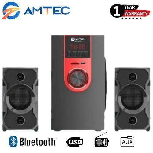 Amtec 2.1 multimediA speaker system FM/B/USB