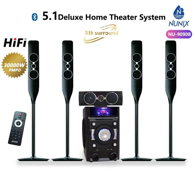 Nunix 5.1 Deluxe Home Theatre System With Quality Sound