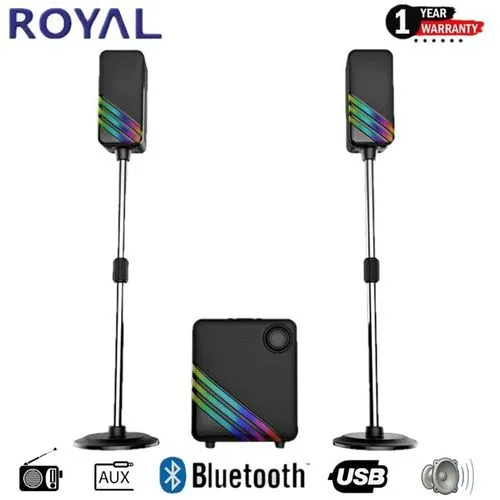 Royal R905 2.1CH Tall Boys Speaker System- Black