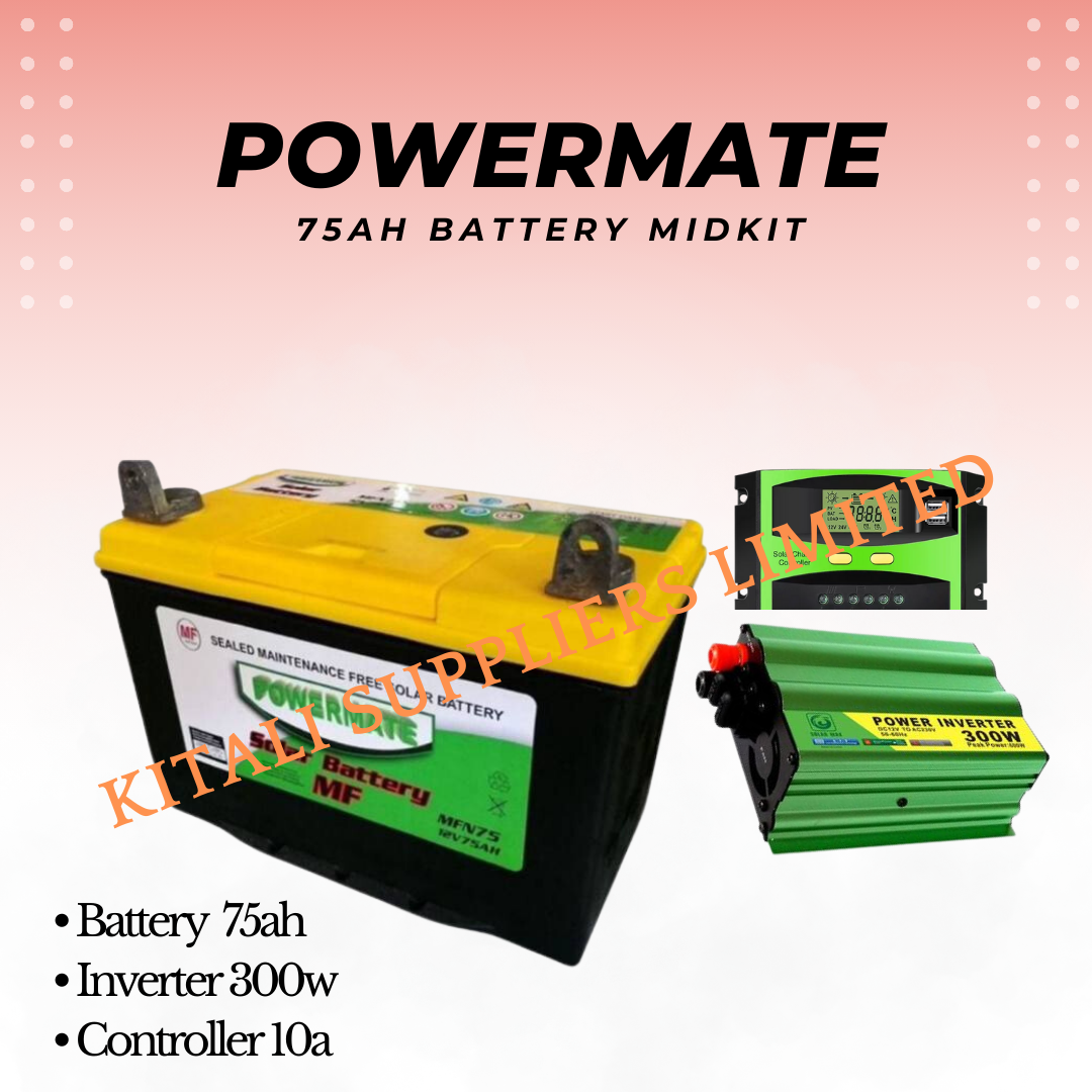 Powermate batter 75ah midkit