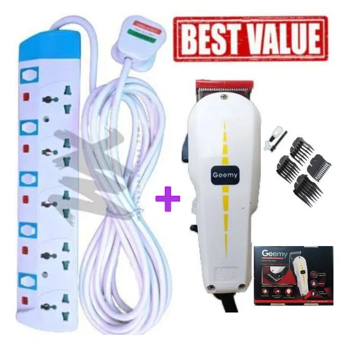Power King Power Extension Cable-5Way+Shaving Machine-Kinyozi