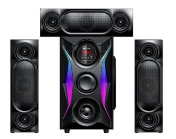 Amtec AM-734 3.1CH BLUETOOTH ENABLED SUB WOOFER SYSTEM FM/USB/SD - Black