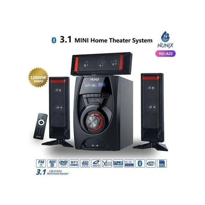 Nunix 3.1 Mini Hometheatre Superbass Fm/bt/usb