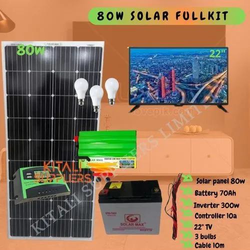 SHARE THIS PRODUCT   Solarmax Solar Fullkit 80watts Plus 22 Inch Tv