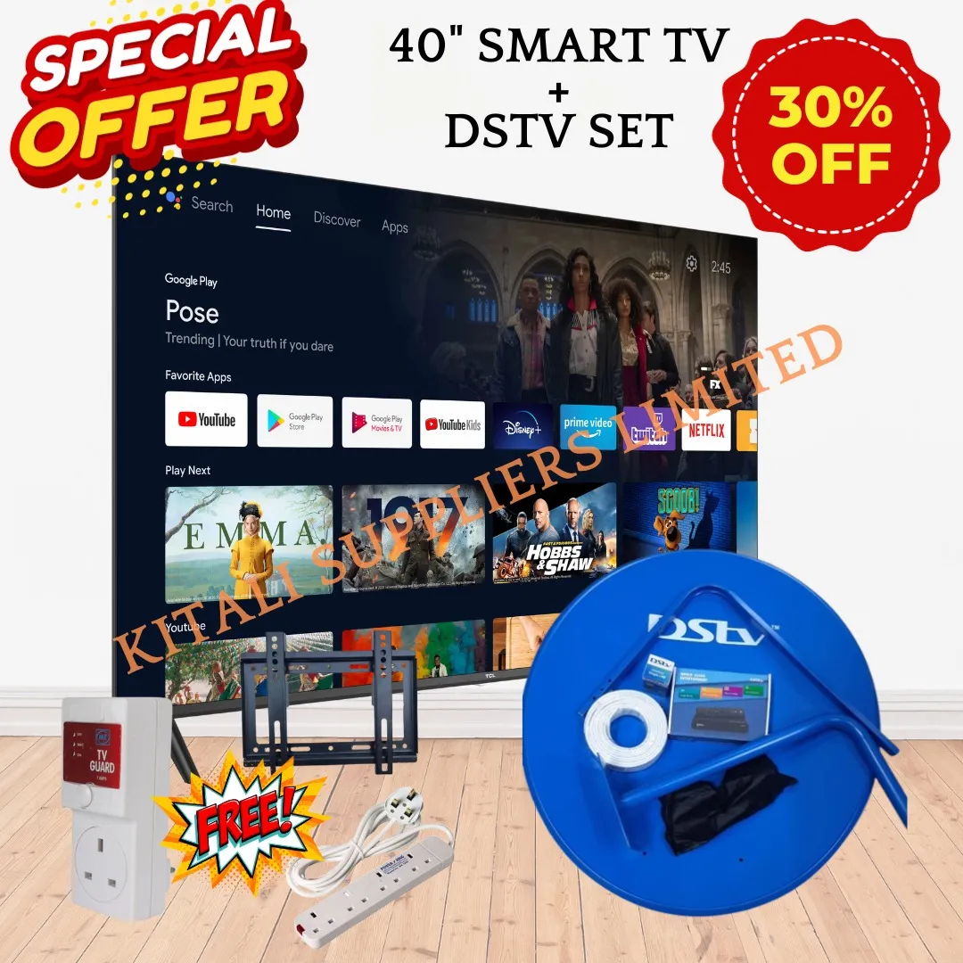 40 inch smart tv with dstv set