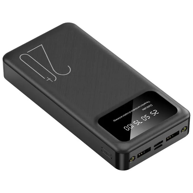Fast Charging 20000mAh Power Charging Bank Black