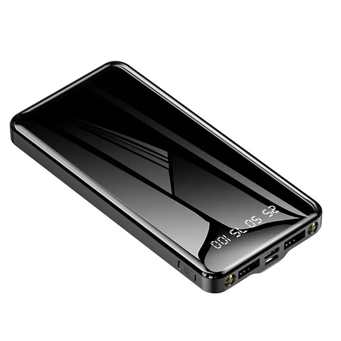 Mirror Face 10000mAh Portable Power Charging Bank