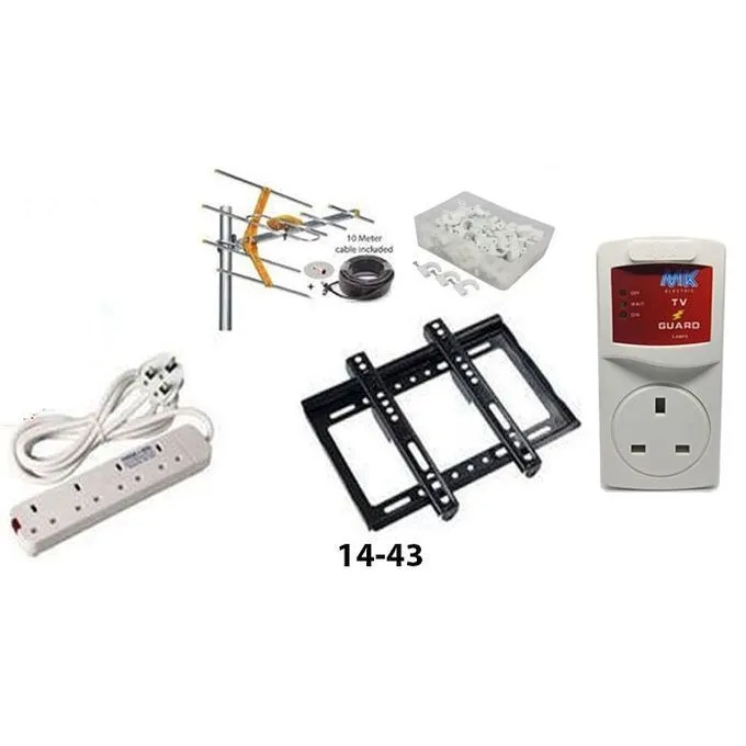 DIgital Aerial  Antenna + TV Guard+ Bracket  (14-43 Inch) +EXTENSION