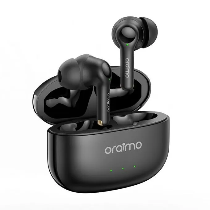 Oraimo FreePods 3C ENC Calling Noise Cancellation Long Playtime True Wireless Earbuds-Black
