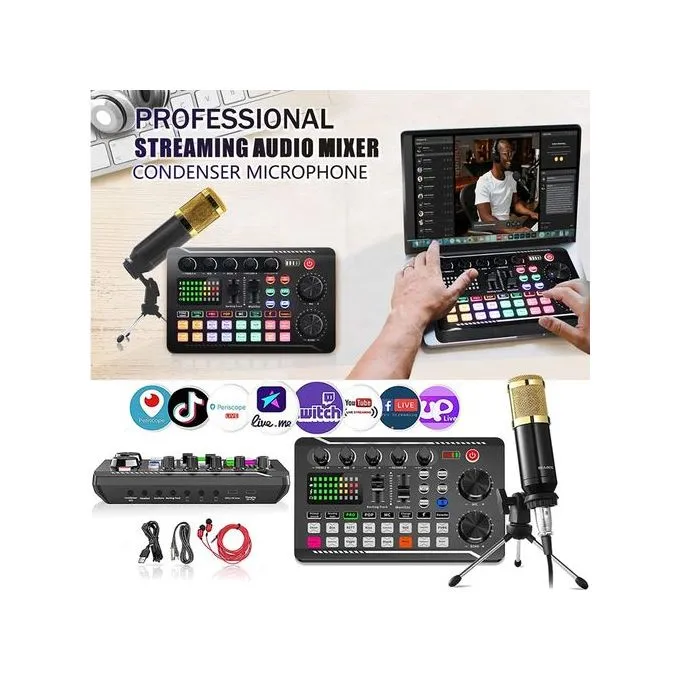 F998 And BM800 Kit Professional DJ Audio Interface Mixer Kit+Microphone
