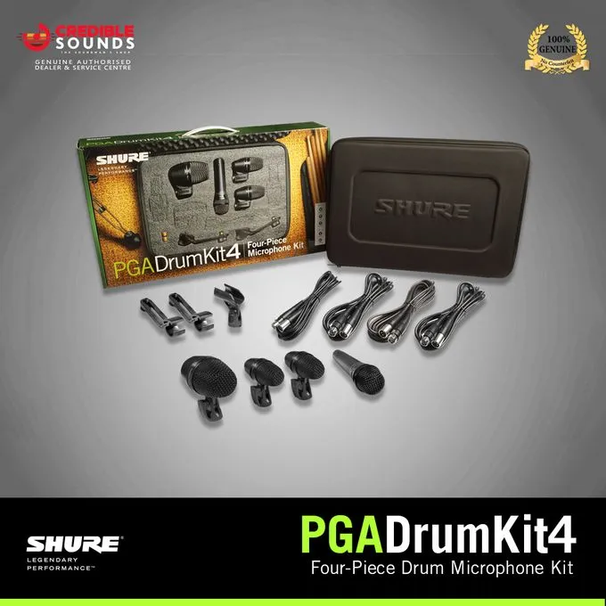 Shure PGADRUMKIT4 - Four Piece Microphone Kit For Drumset