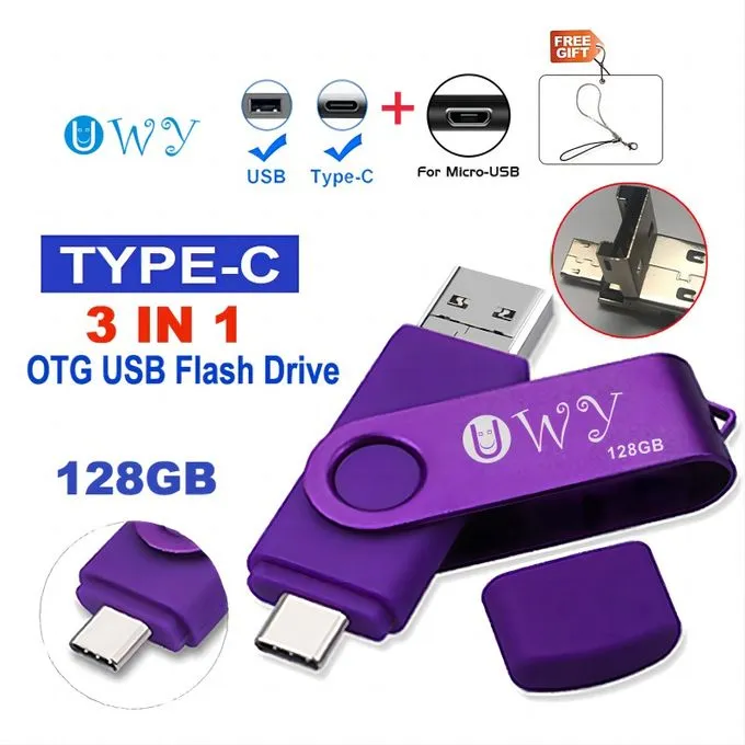 Fashion 128GB Pendrive Flash Drive High Speed OTG TYPE-C
