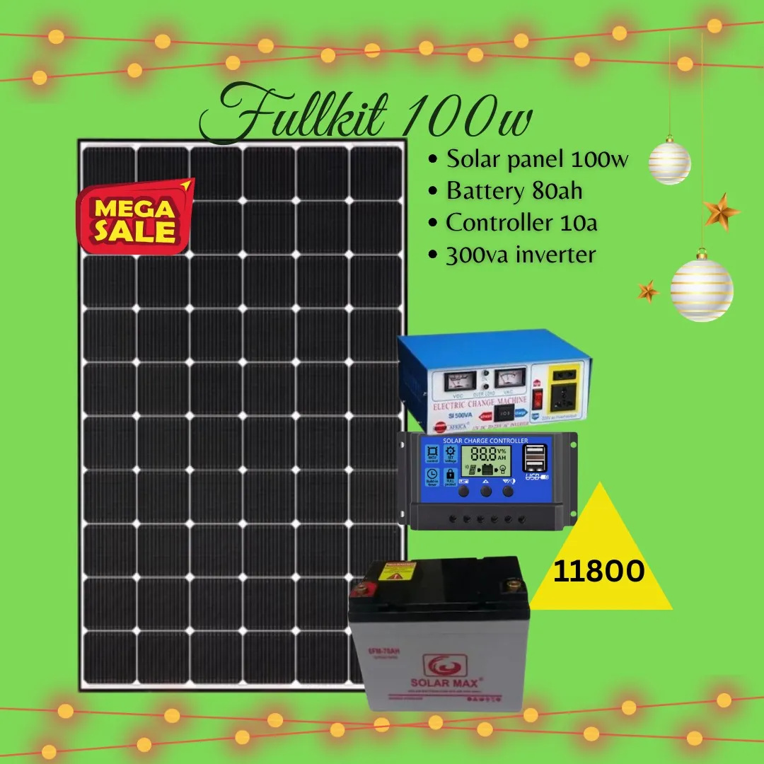 100w solar fullkit monocrystalline