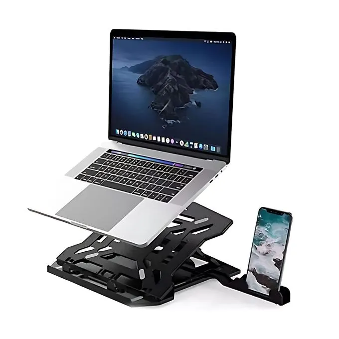 Foldable Portable Laptop Stand With Mobile Phone Stand 2 In 1