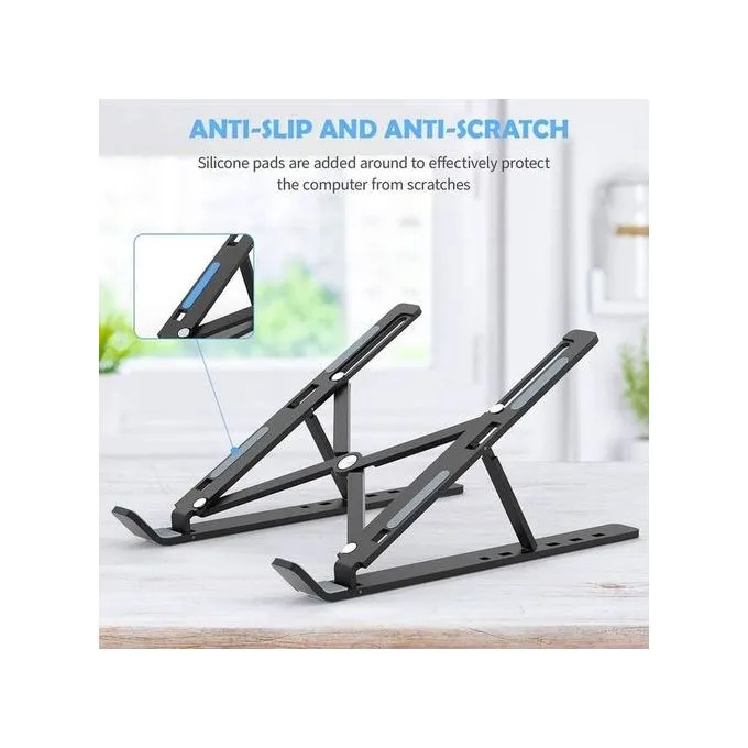 Laptop Stand: Portable Mobile Metal Aluminium Ergonomic Laptop Stand Adjustable Holder,SUPERFLY