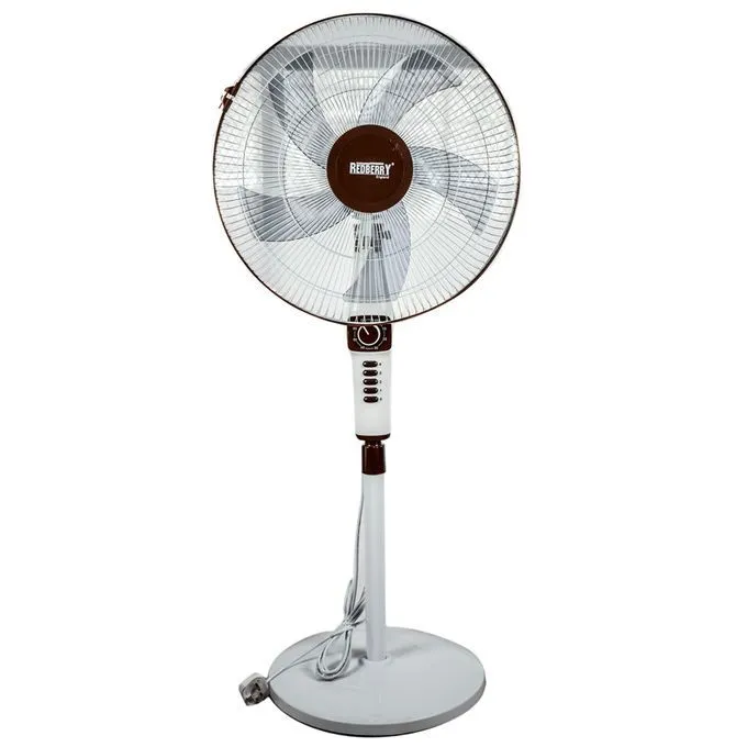 Redberry RST601, 18", Standing Fan - White & Brown.