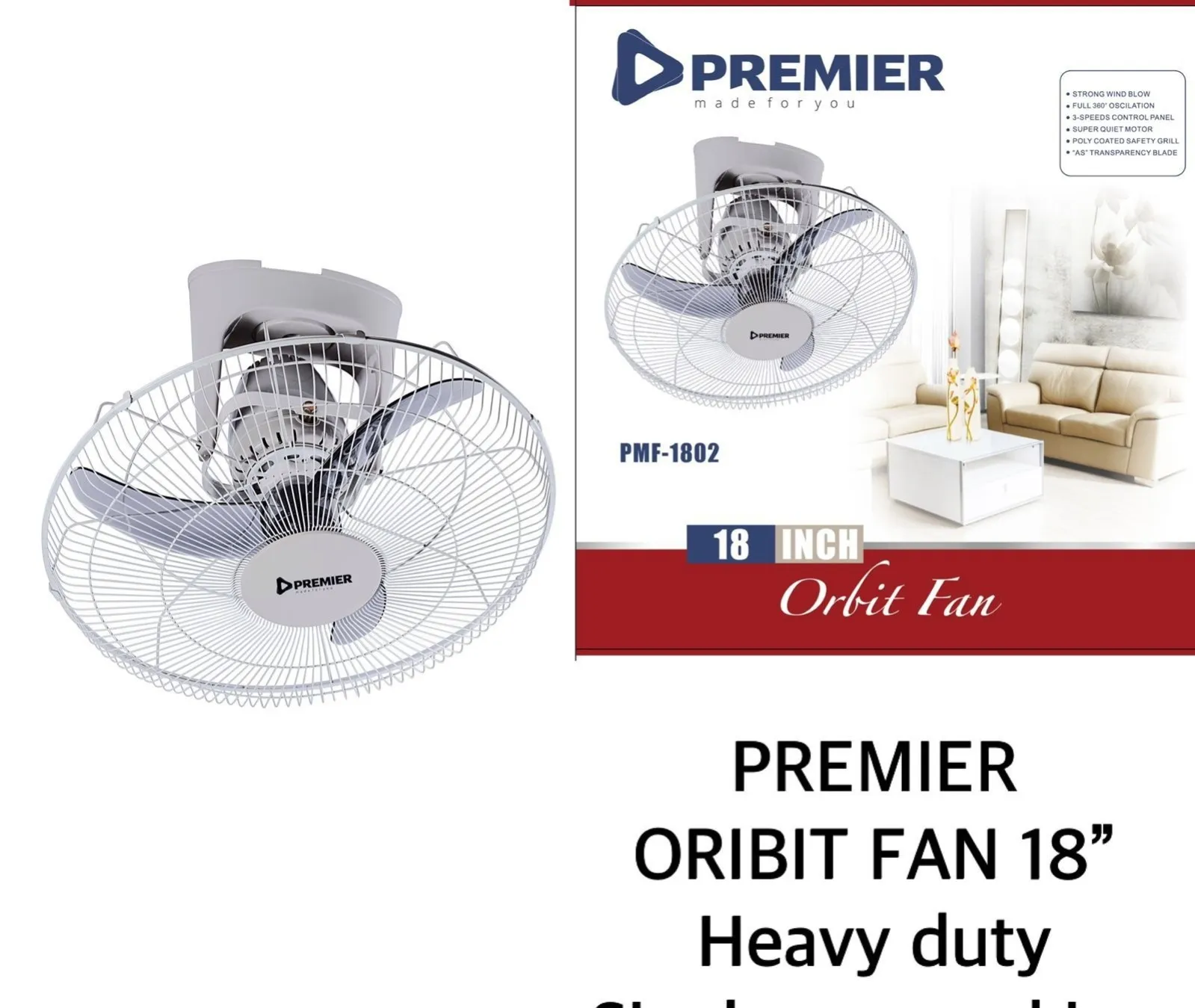 premier wall fan 