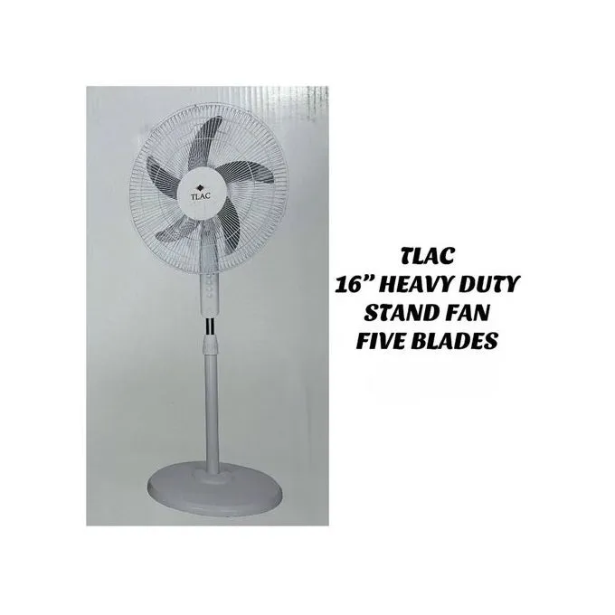 TLAC 16 INCH HEAVY DUTY STAND FAN FIVE BLADES