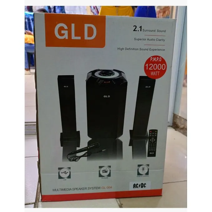 Gld 2.1 Sub Woofer 12000W Blueooth , FM ,USB , Mic AC / DC Woofer